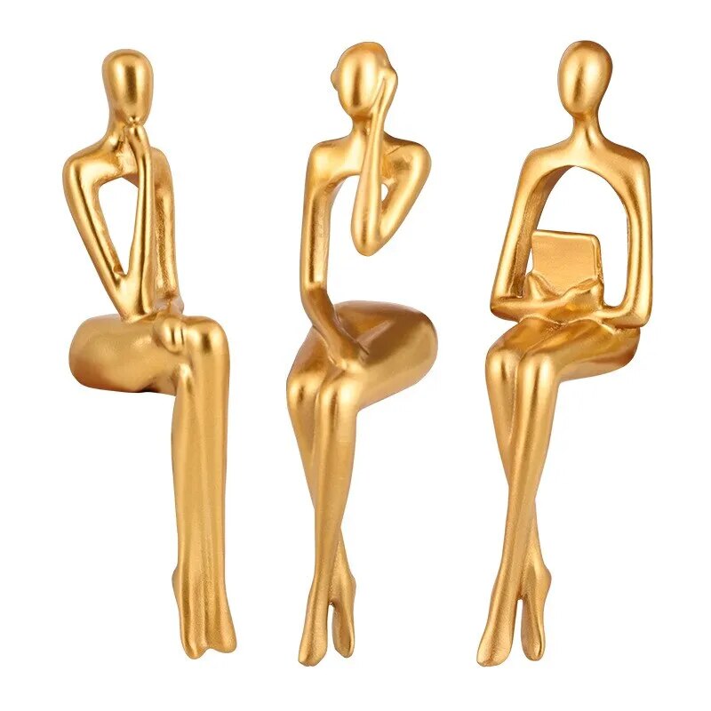 3PCS Home Decoration Statue