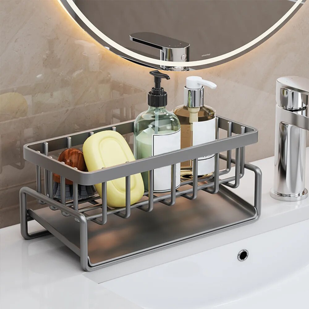 Sink Drain Rack Soap Sponge Holder