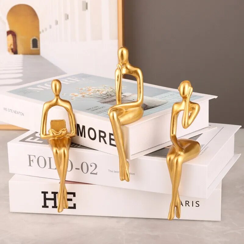 3PCS Home Decoration Statue
