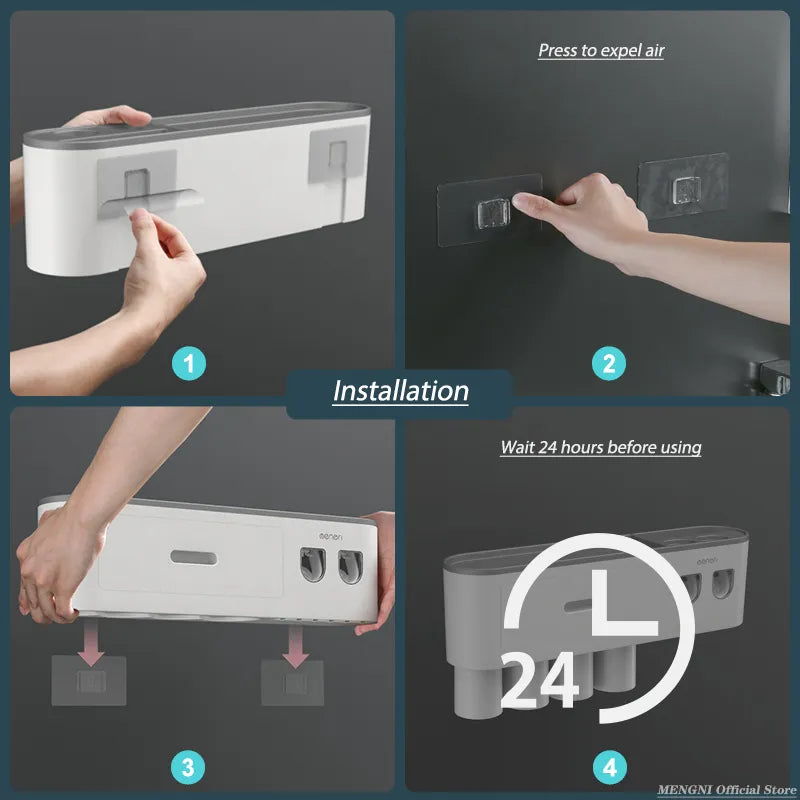 Magnetic Adsorption Inverted Toothbrush Holder