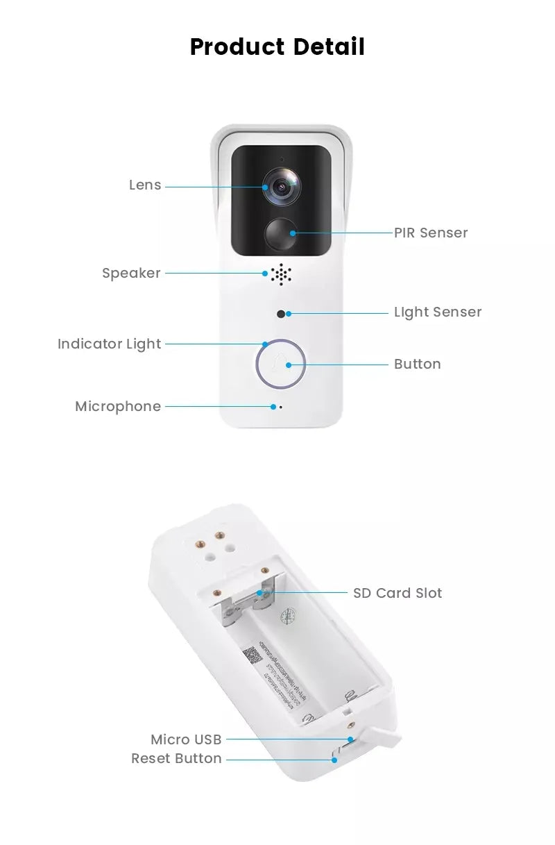 5G 2.4G WiFi Video Doorbell