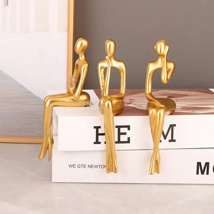 3PCS Home Decoration Statue