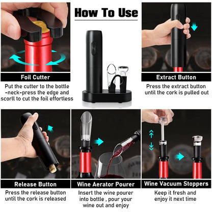 Electric Wine Opener Set